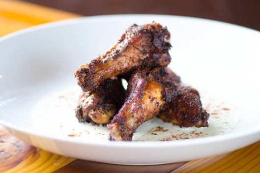 Smoked Chicken Wings with Alabama White Sauce