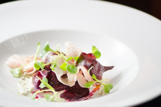 Cured, Forgotten, and Pickled Beets with Ham and Dill Sauce from Matthew Lackey of Flyte World Dining and Wine Cured, Forgotten, and Pickled Beets with Ham and Dill Sauce