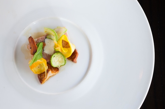 Veal-Goat Cheese Rillettes and Veal Jus Vinaigrette