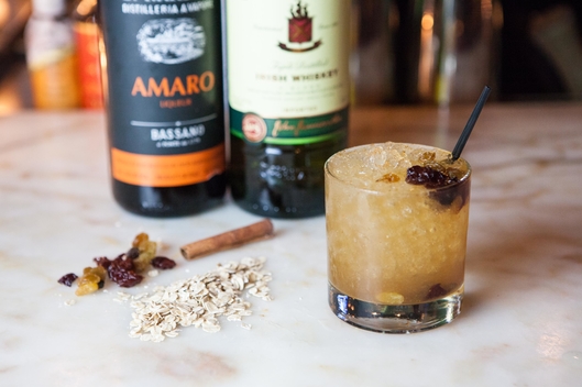 Wilford Brimley: Irish Whiskey, Fardini, Oats, Lemon, Dried Fruit, and Cinnamon