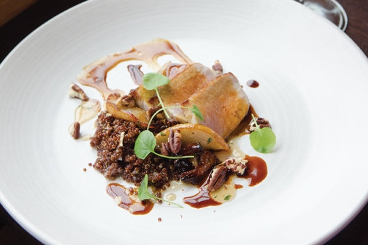 Kyle Bailey of The Arsenal: Pork Loin, Chanterelles, Pear, Quinoa, and Pecans