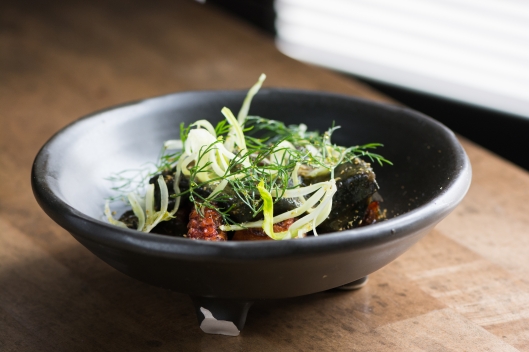 Mediterranean Octopus, Kelp Pasta, and Fennel