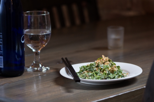 Jellyfish Salad, Shredded Chicken, Crispy Rice, Green Leaf Lettuce, and Sesame-Bacon Dressing from Chef Bryant Ng of The Spice Table Jellyfish Salad, Shredded Chicken, Crispy Rice, Green Leaf Lettuce, and Sesame-B