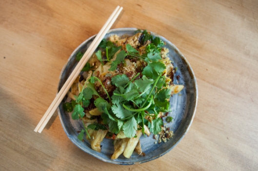 Burmese-style Roasted Cabbage, Peanut Brittle, and Chile-Maple Dressing
