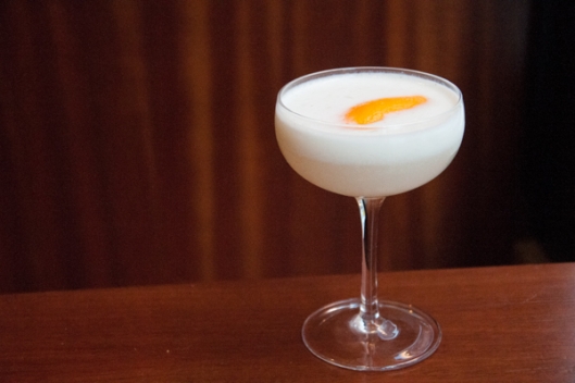 Orange Julius Caesar: Rum, Yogurt Liqueur, Lime , Vanilla, and Orange Cream Citr