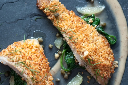Joe Sparatta of Heritage: Flounder, Smoked Potatoes, Spinach, and Brown Butter