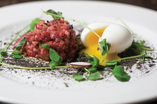 Lee Gregory of The Roosevelt: Wagyu Tartare, Egg, and Pickled Watermelon