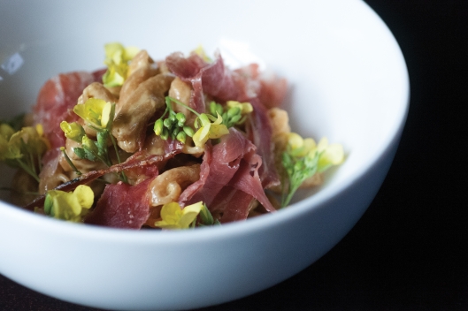 Ian Boden of The Shack: Pretzel Gemelli, Virginia Ham, and Mustard Sauce